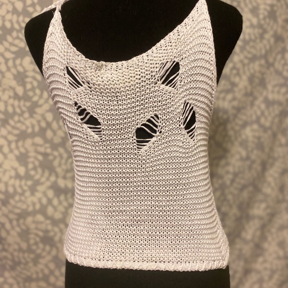 White sweater tank top size S/M - Picture 3 of 8